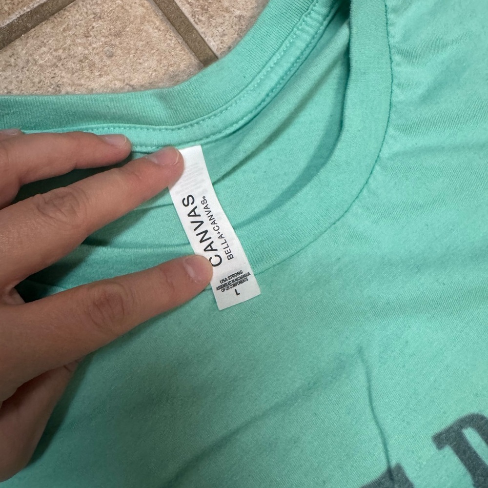 Women’s Teal Graphic T-Shirt - Picture 3 of 4
